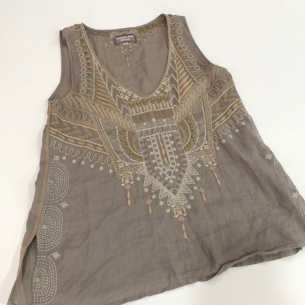Johnny Was Tank with Beautiful Embroidery